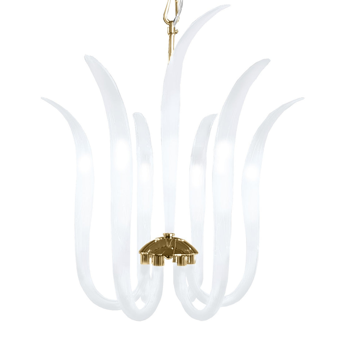 Cisne Six Light Pendant in Polished Nickel - available from The Lighting Shoppe, trusted by Canadian homeowners