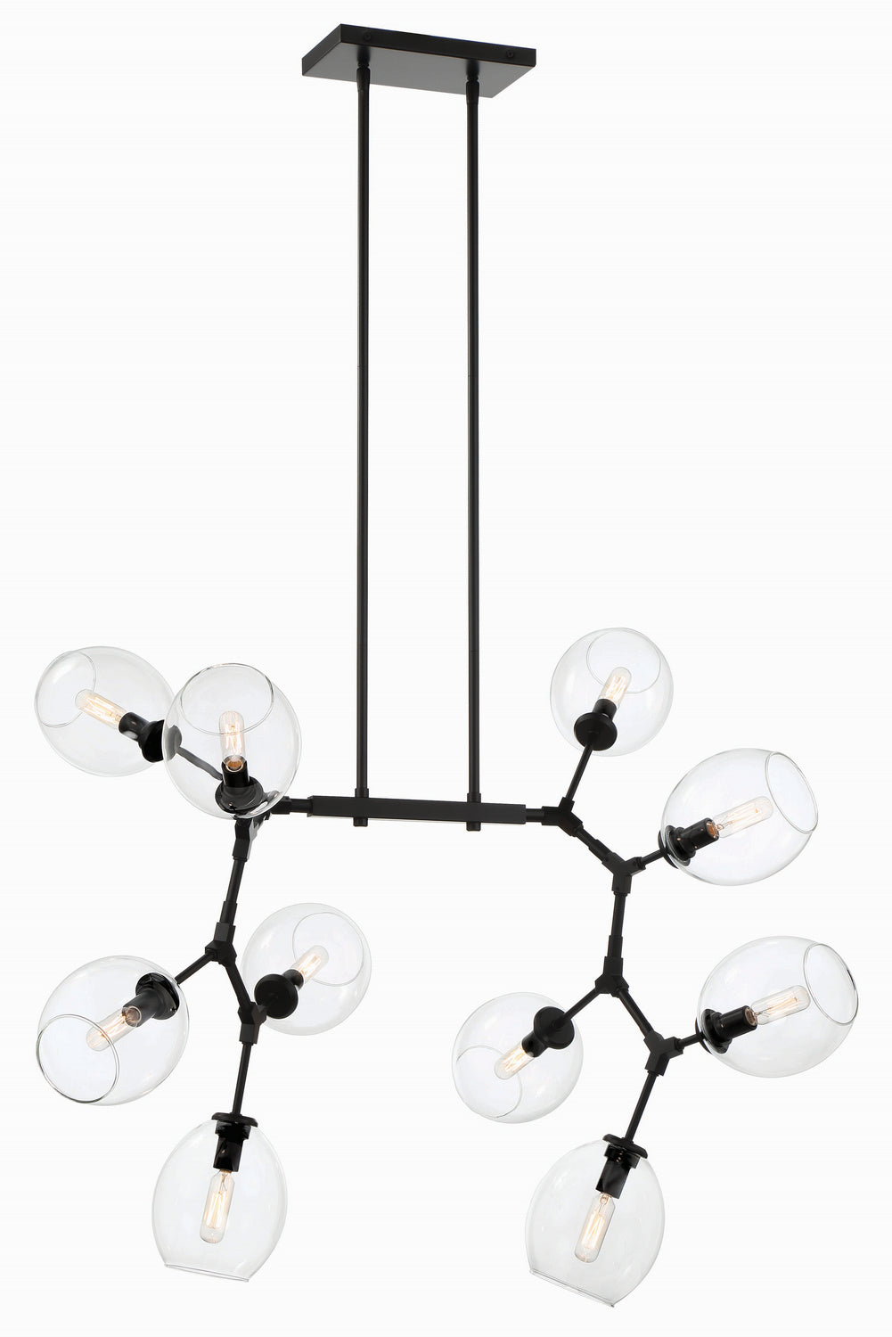 Nexpo Ten Light Chandelier in Coal Black - available from The Lighting Shoppe, trusted by Canadian homeowners