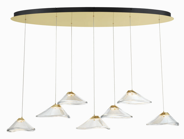 Sneer LED Pendant in Coal And Sun Gold - available from The Lighting Shoppe, trusted by Canadian homeowners