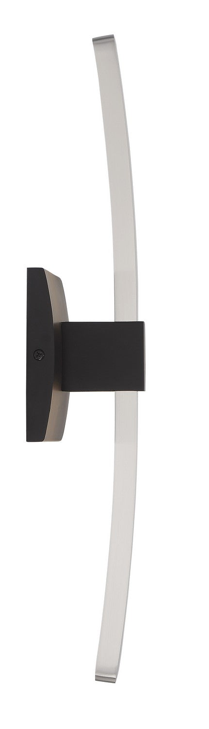 George Kovacs - P5502-691-L - LED Wall Sconce - Archer - Coal With Brushed Nickel