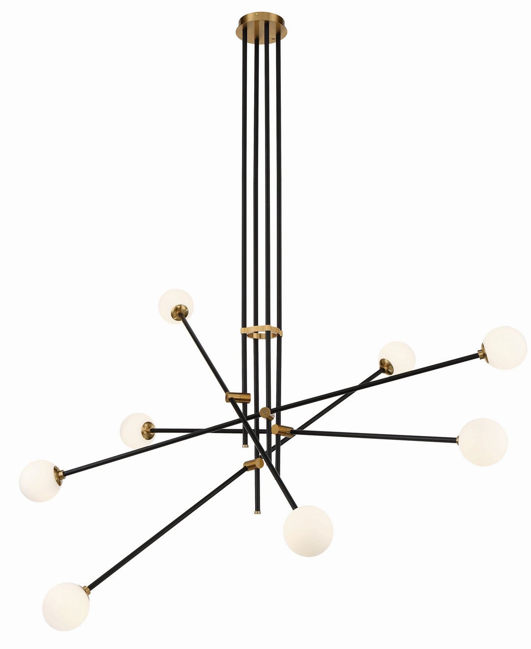 Cosmet Eight Light Chandelier in Coal Black - available from The Lighting Shoppe, trusted by Canadian homeowners