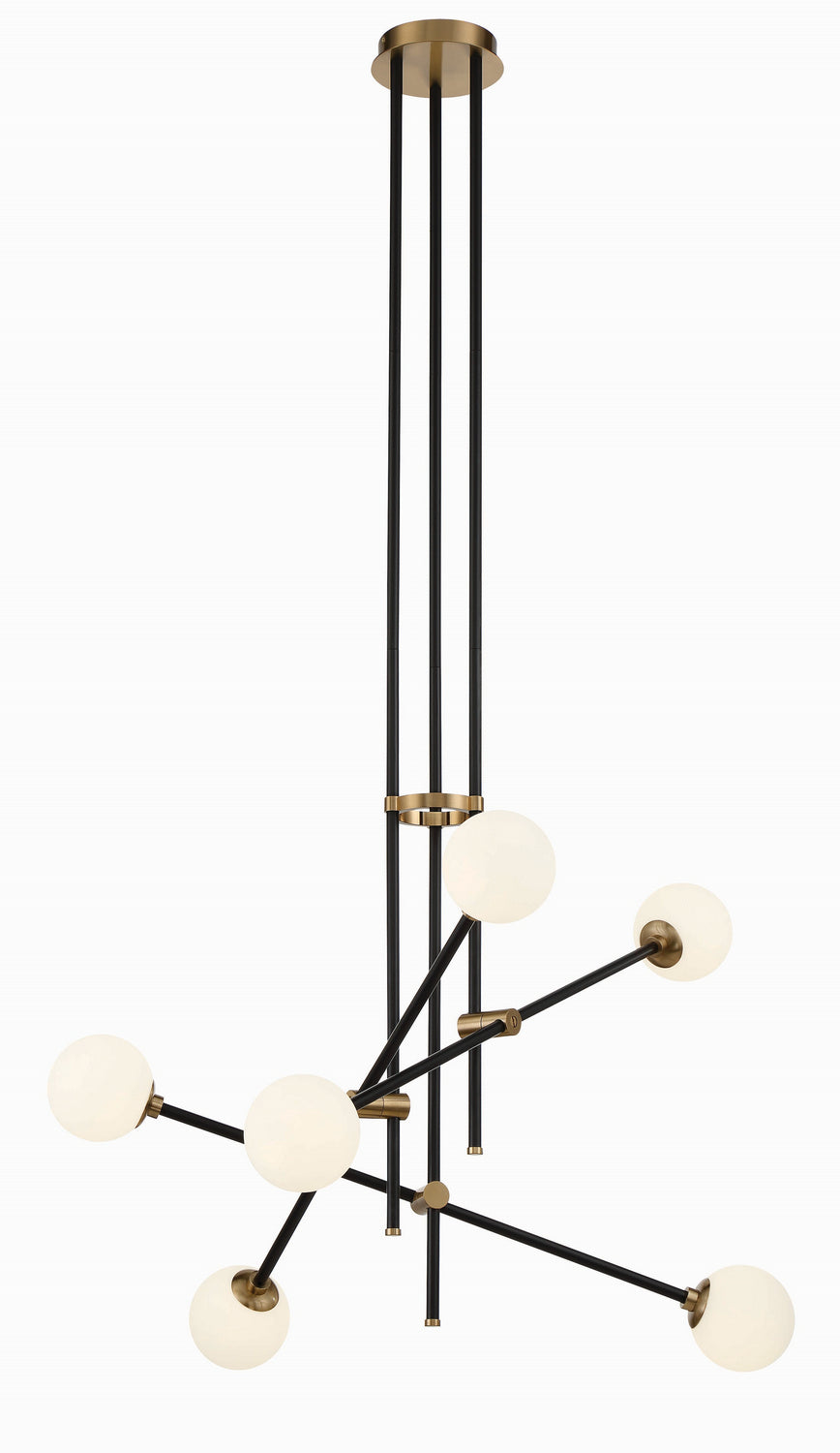 Cosmet Six Light Chandelier in Coal Black - available from The Lighting Shoppe, trusted by Canadian homeowners