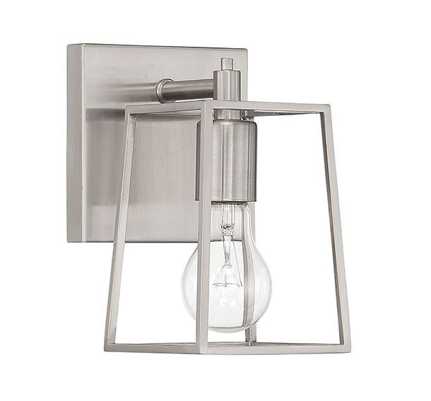 Dunn One Light Wall Sconce in Brushed Polished Nickel - available from The Lighting Shoppe, trusted by Canadian homeowners