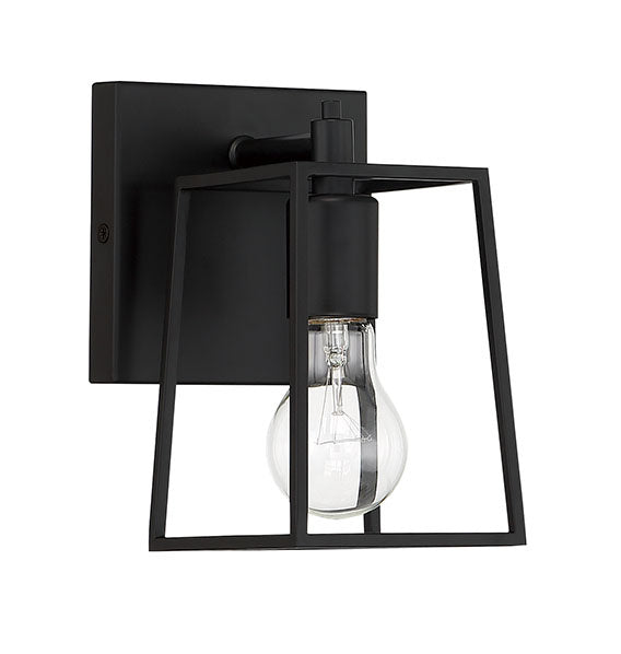 Dunn One Light Wall Sconce in Flat Black - available from The Lighting Shoppe, trusted by Canadian homeowners