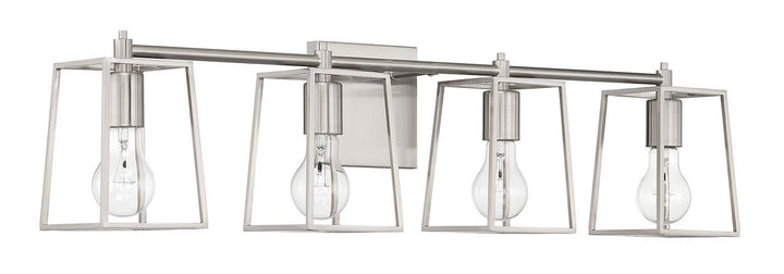 Dunn Four Light Vanity in Brushed Polished Nickel - available from The Lighting Shoppe, trusted by Canadian homeowners