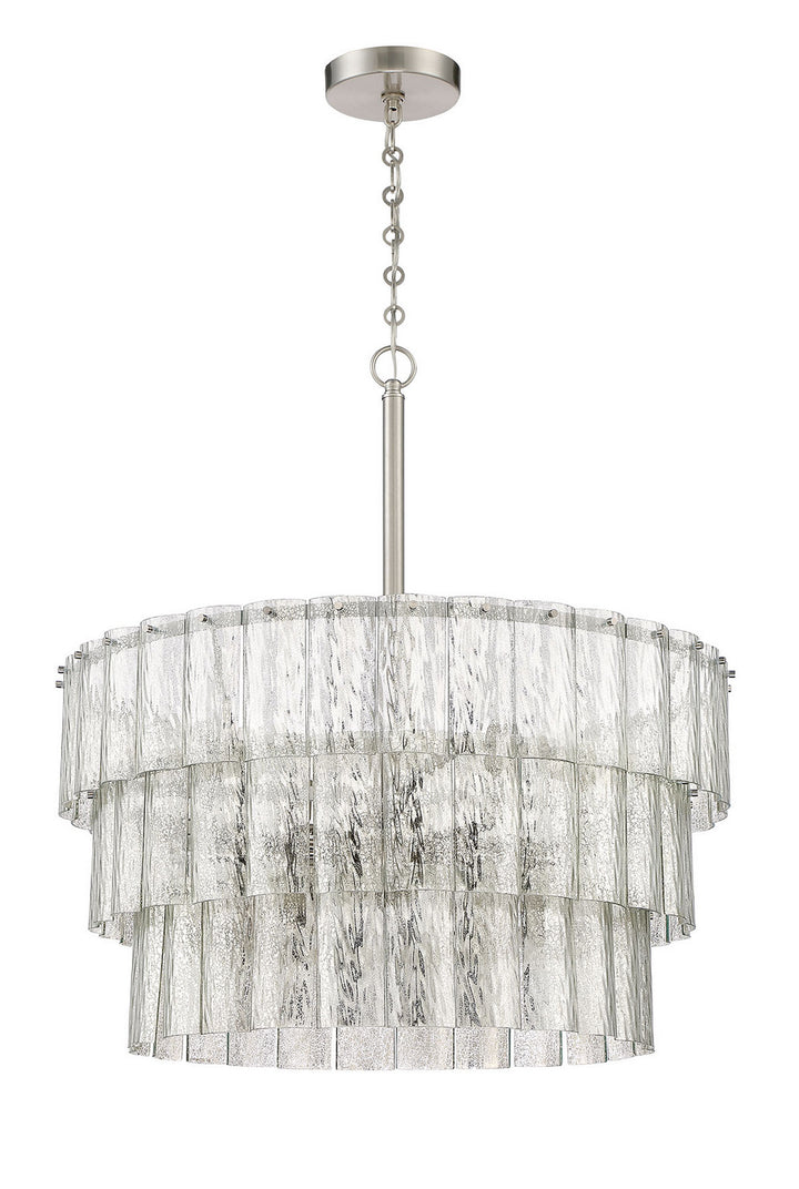 Museo 12 Light Pendant in Brushed Polished Nickel - available from The Lighting Shoppe, trusted by Canadian homeowners