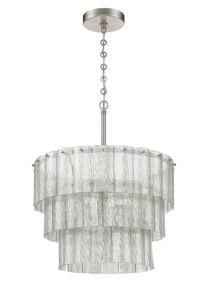 Museo Nine Light Pendant in Brushed Polished Nickel - available from The Lighting Shoppe, trusted by Canadian homeowners