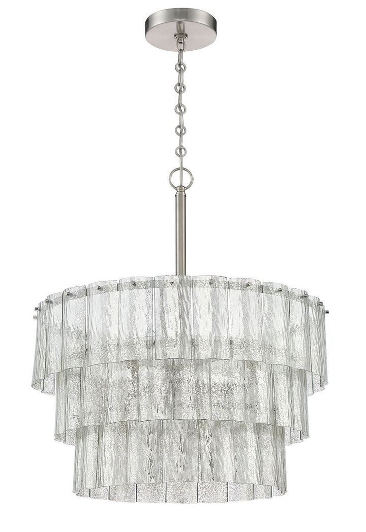 Museo Nine Light Pendant in Brushed Polished Nickel - available from The Lighting Shoppe, trusted by Canadian homeowners