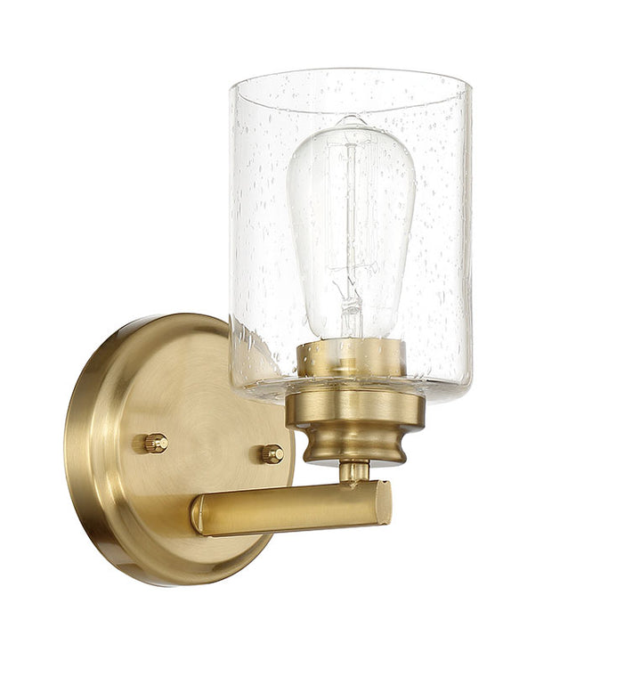 Bolden One Light Wall Sconce in Satin Brass - available from The Lighting Shoppe, trusted by Canadian homeowners