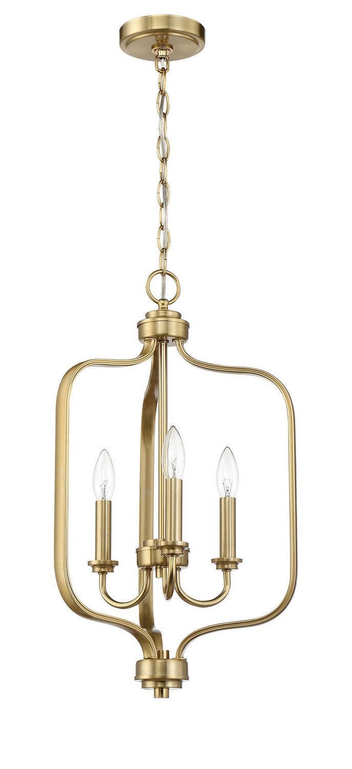Bolden Three Light Foyer Pendant in Satin Brass - available from The Lighting Shoppe, trusted by Canadian homeowners