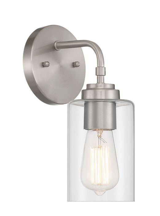 Stowe One Light Wall Sconce in Brushed Polished Nickel - available from The Lighting Shoppe, trusted by Canadian homeowners