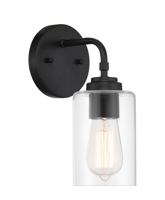 Stowe One Light Wall Sconce in Flat Black - available from The Lighting Shoppe, trusted by Canadian homeowners