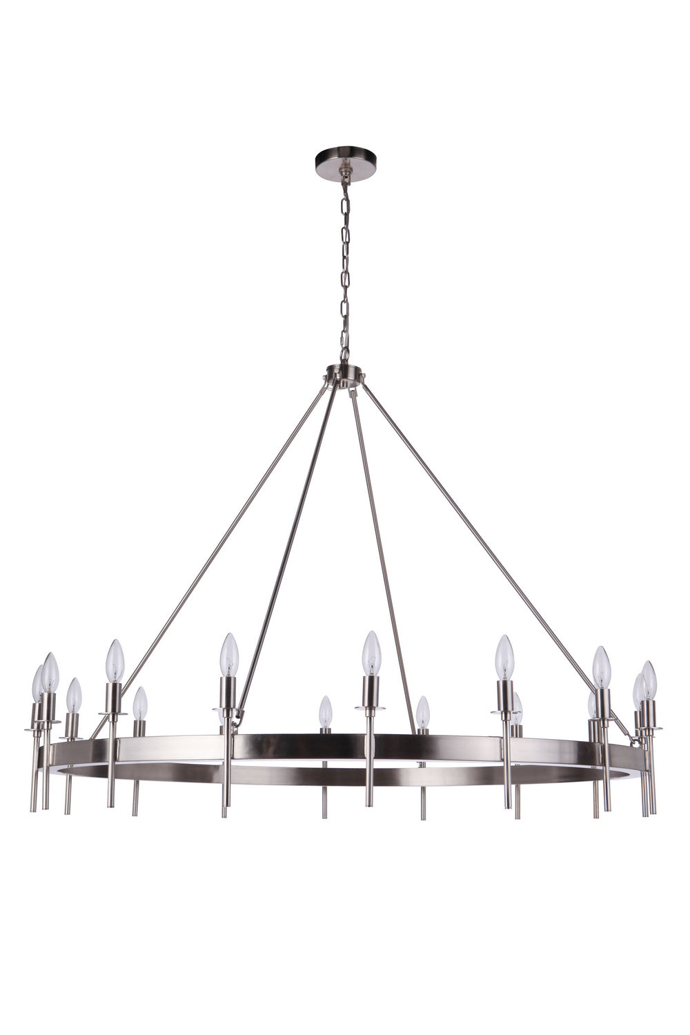 Larrson 16 Light Chandelier in Brushed Polished Nickel - available from The Lighting Shoppe, trusted by Canadian homeowners