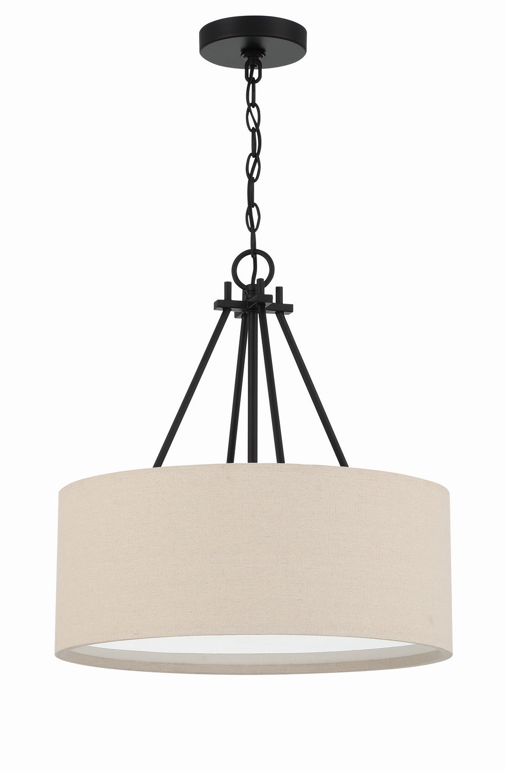 Duke Three Light Pendant in Flat Black - available from The Lighting Shoppe, trusted by Canadian homeowners