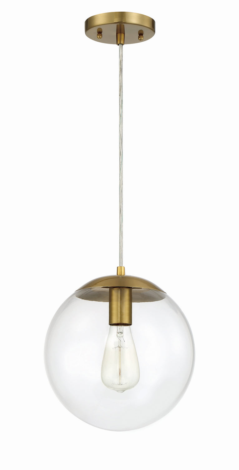 Gaze One Light Pendant in Satin Brass - available from The Lighting Shoppe, trusted by Canadian homeowners