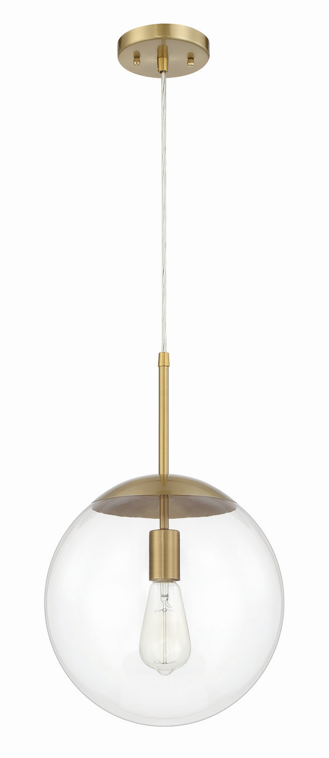 Gaze One Light Pendant in Satin Brass - available from The Lighting Shoppe, trusted by Canadian homeowners