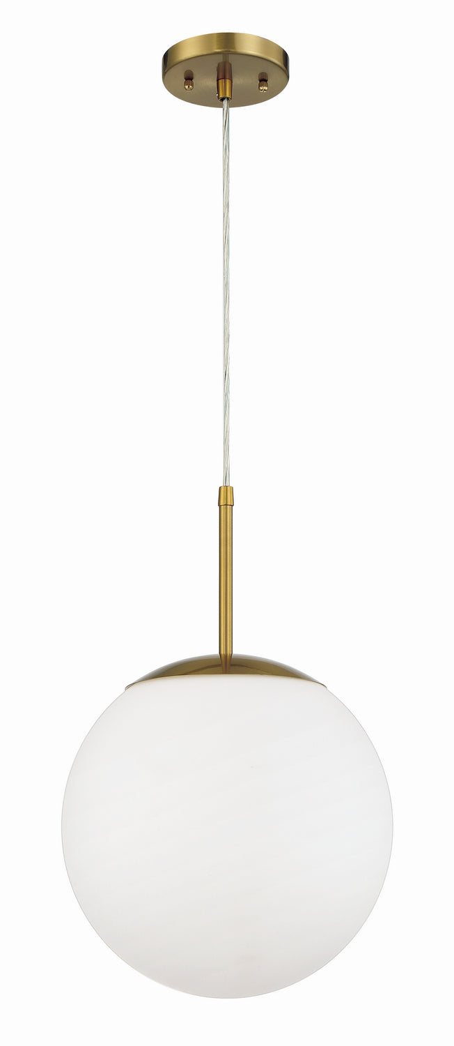 Gaze One Light Pendant in Satin Brass - available from The Lighting Shoppe, trusted by Canadian homeowners