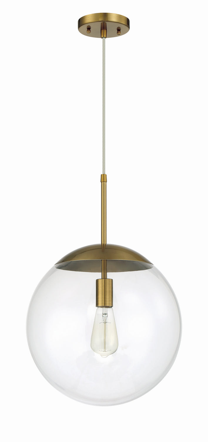 Gaze One Light Pendant in Satin Brass - available from The Lighting Shoppe, trusted by Canadian homeowners