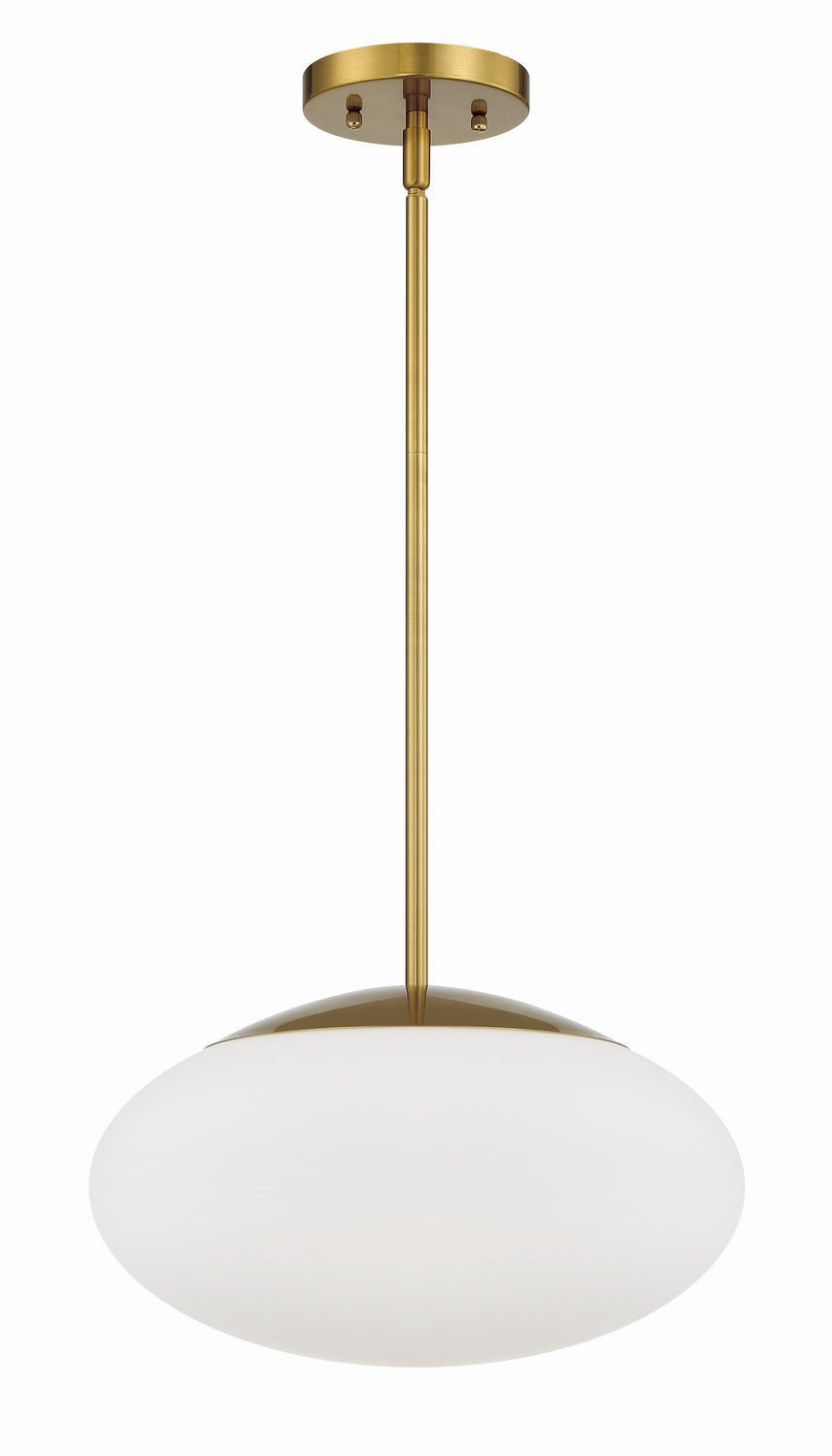 Gaze One Light Pendant in Satin Brass - available from The Lighting Shoppe, trusted by Canadian homeowners