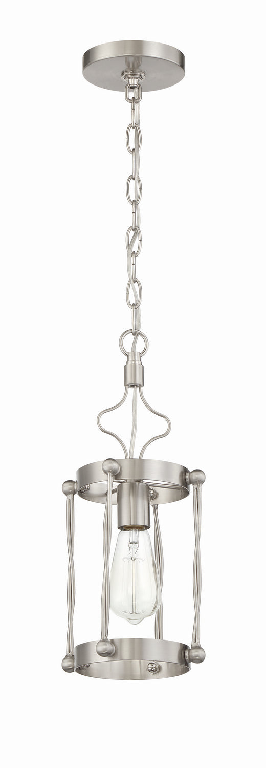 Jolenne One Light Mini Pendant in Brushed Polished Nickel - available from The Lighting Shoppe, trusted by Canadian homeowners