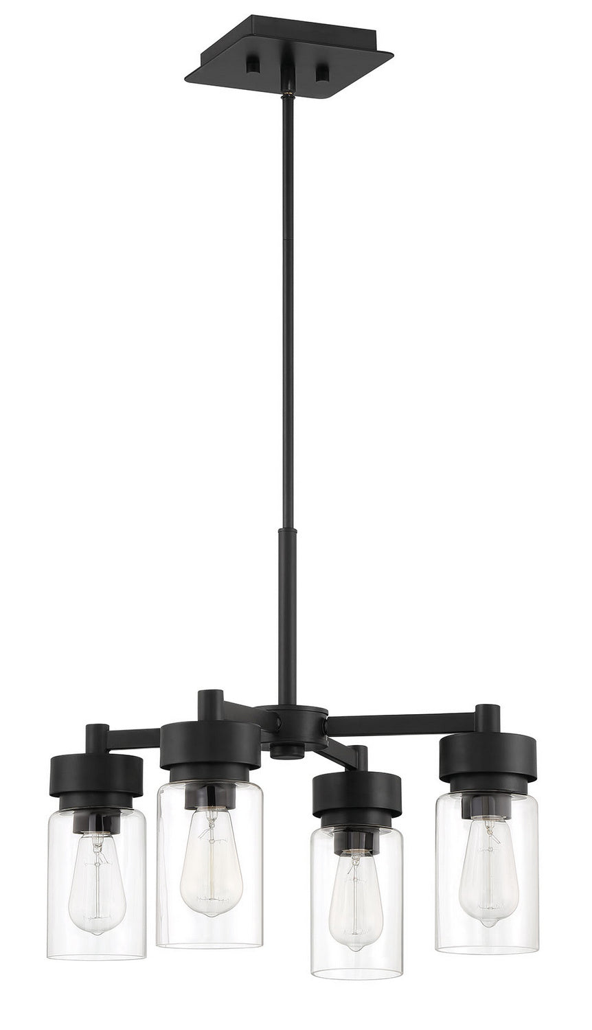 Bennet Four Light Outdoor Chandelier in Midnight - available from The Lighting Shoppe, trusted by Canadian homeowners