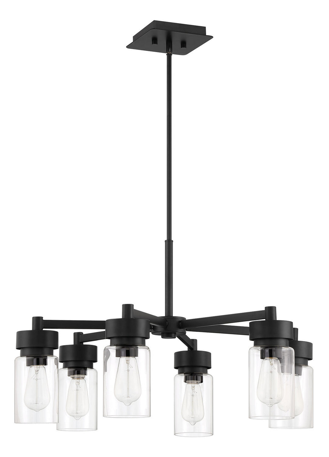 Bennet Six Light Outdoor Chandelier in Midnight - available from The Lighting Shoppe, trusted by Canadian homeowners