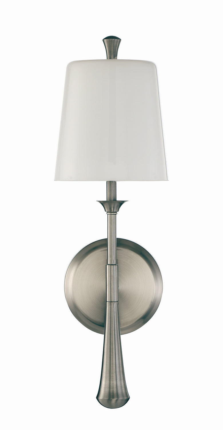 Palmer One Light Wall Sconce in Brushed Polished Nickel - available from The Lighting Shoppe, trusted by Canadian homeowners