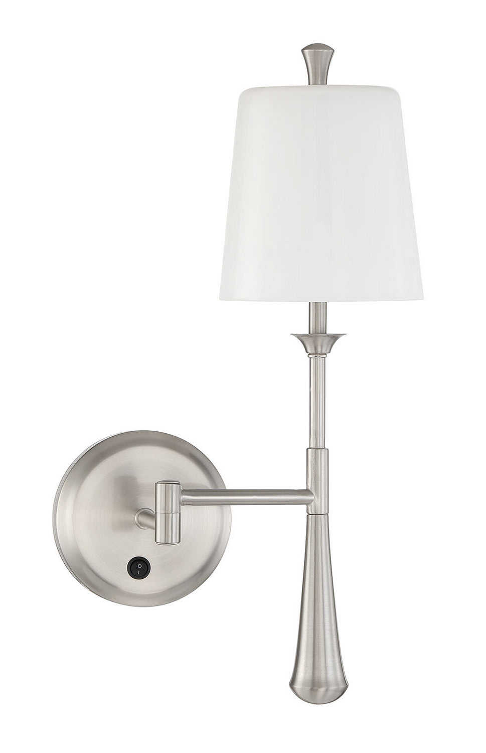 Palmer One Light Wall Sconce in Brushed Polished Nickel - available from The Lighting Shoppe, trusted by Canadian homeowners