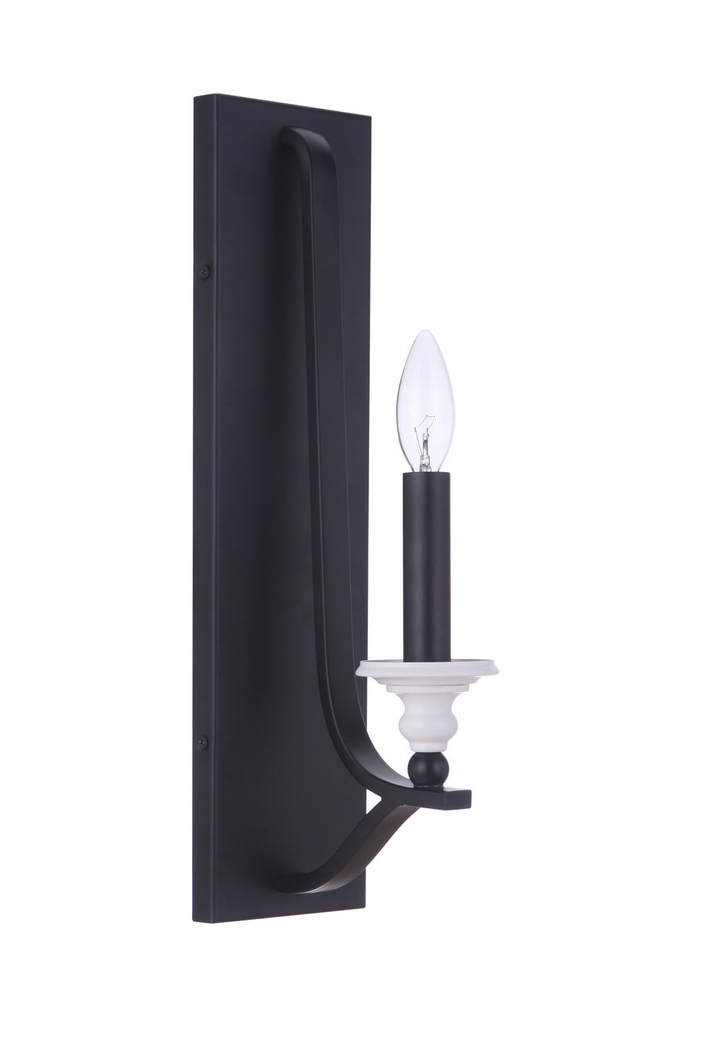 Esme One Light Wall Sconce in Flat Black / Matte White - available from The Lighting Shoppe, trusted by Canadian homeowners