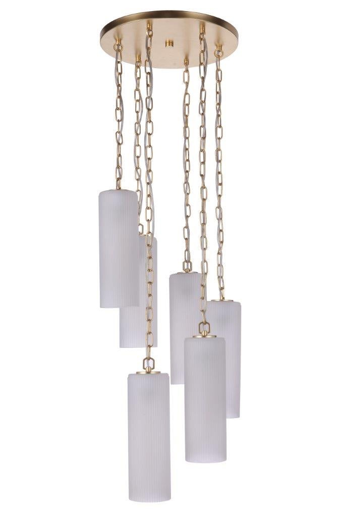 Myos Six Light Pendant in Sunset Gold - available from The Lighting Shoppe, trusted by Canadian homeowners
