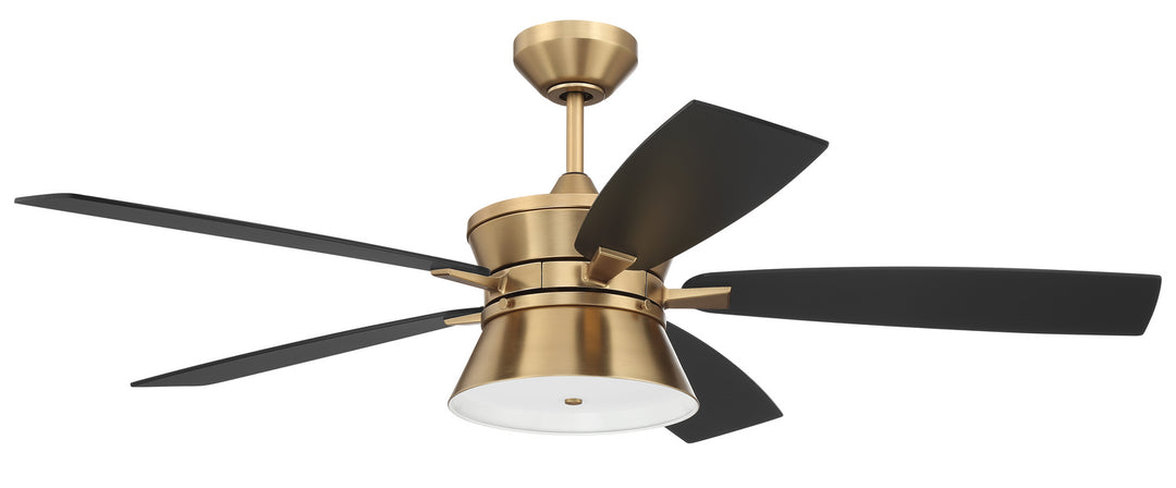 Dominick 52"Ceiling Fan in Satin Brass - available from The Lighting Shoppe, trusted by Canadian homeowners