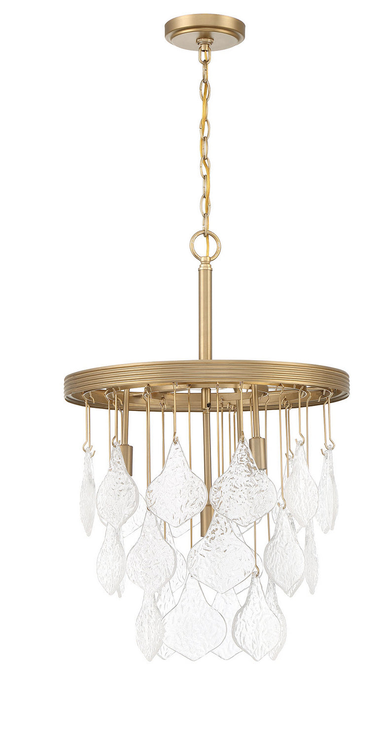 Vesi Four Light Pendant in Satin Brass - available from The Lighting Shoppe, trusted by Canadian homeowners