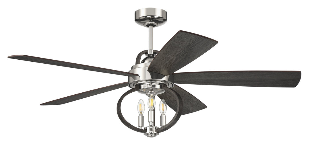 Reese 52"Ceiling Fan in Polished Nickel - available from The Lighting Shoppe, trusted by Canadian homeowners