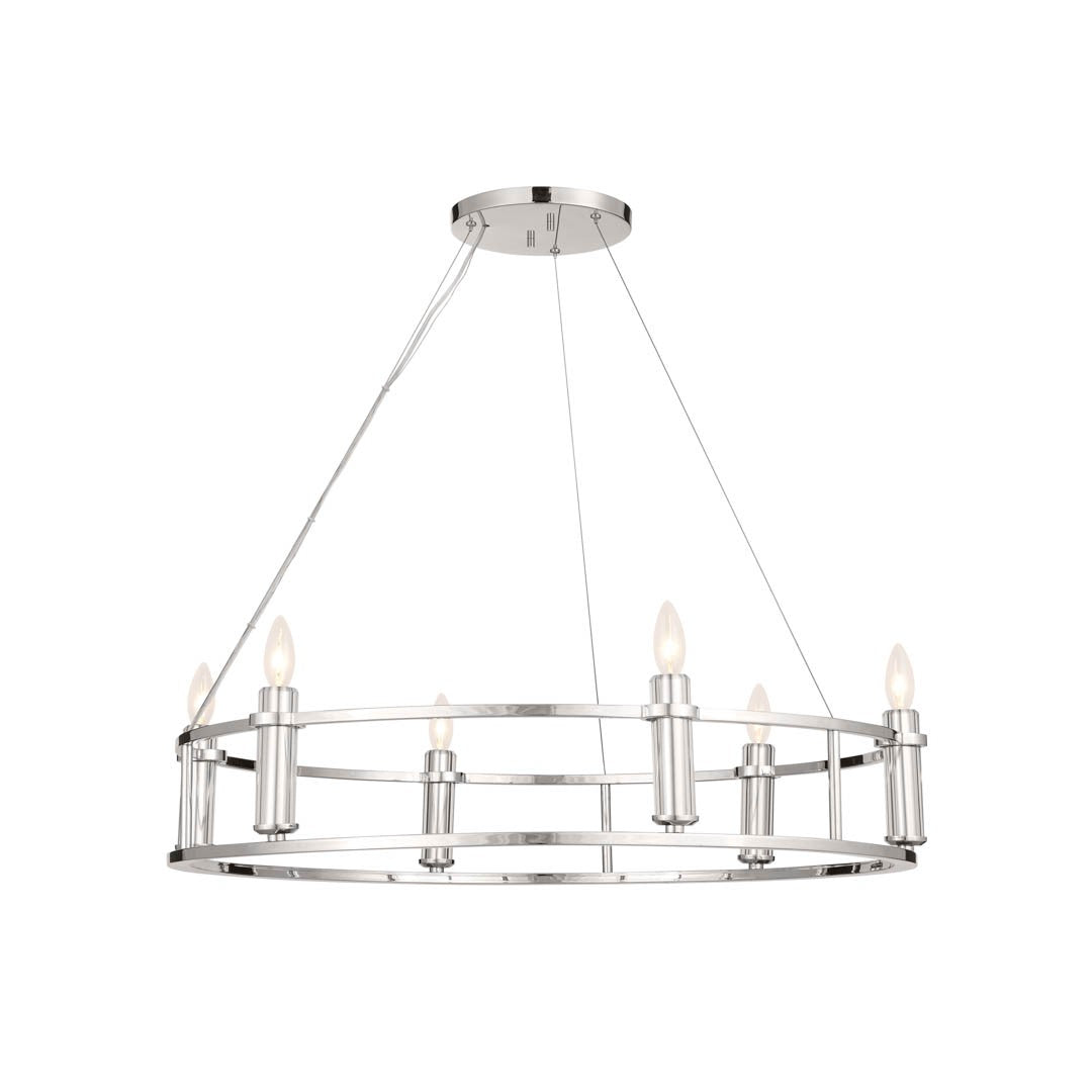 Kichler Canada - 52490PN - Six Light Chandelier - Rosalind - Polished Nickel