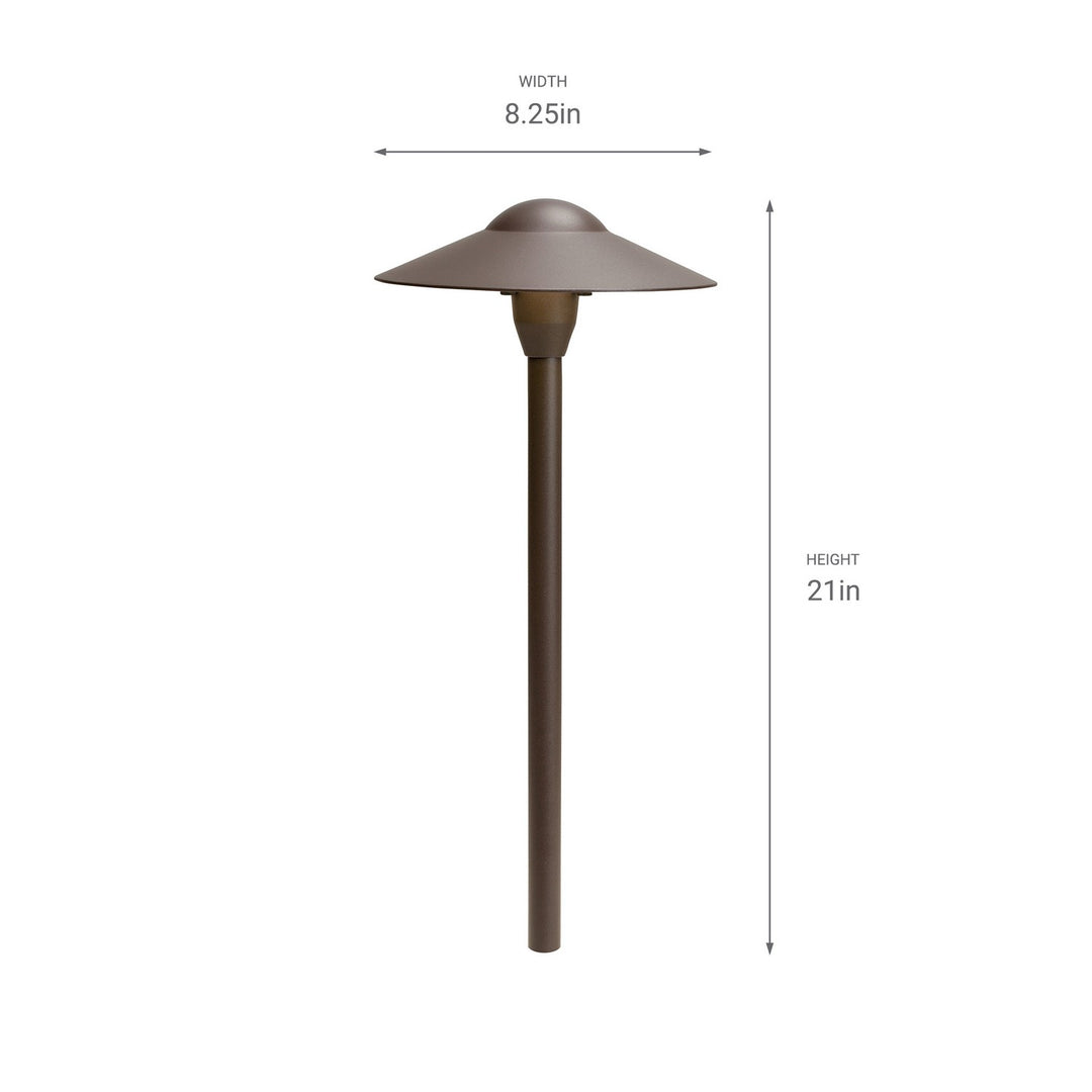 Kichler Canada - 15310AZT - One Light Path & Spread - Textured Architectural Bronze