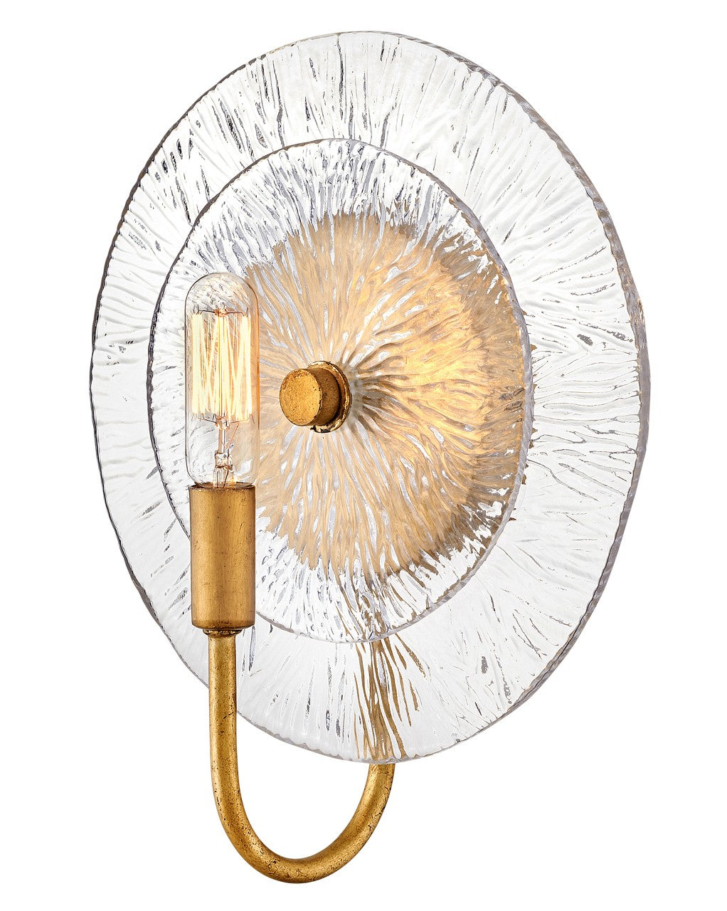 Rene LED Wall Sconce in Distressed Brass - available from The Lighting Shoppe, trusted by Canadian homeowners