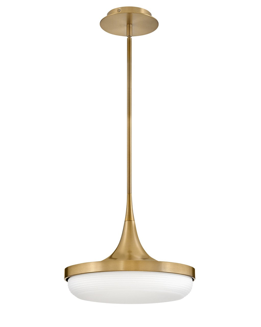 Elsa LED Convertible Pendant in Lacquered Brass - available from The Lighting Shoppe, trusted by Canadian homeowners