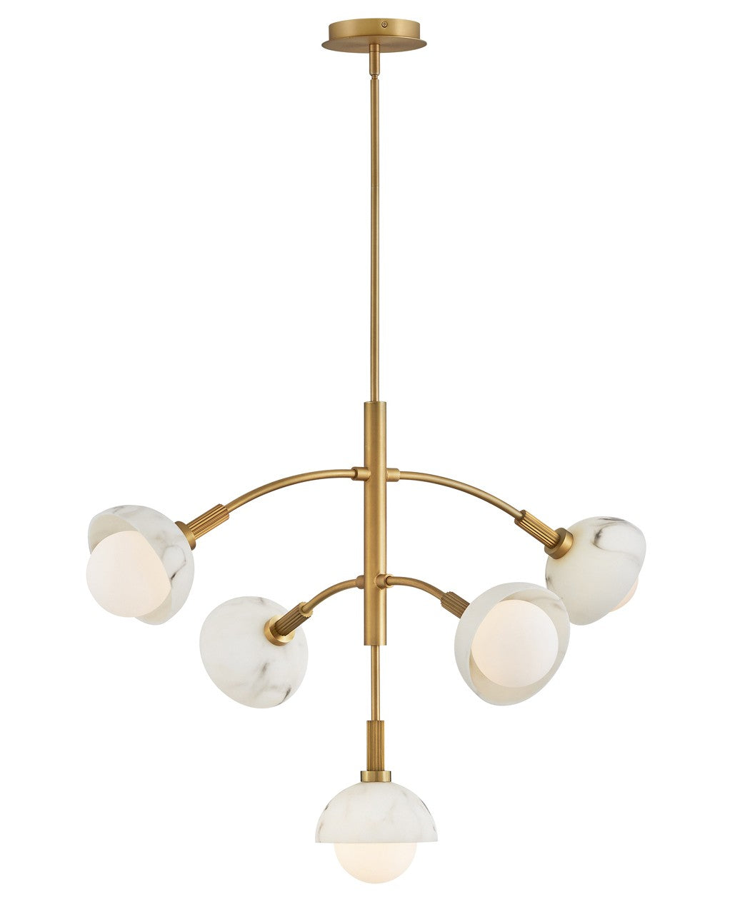 Phoebe LED Chandelier in Heritage Brass - available from The Lighting Shoppe, trusted by Canadian homeowners
