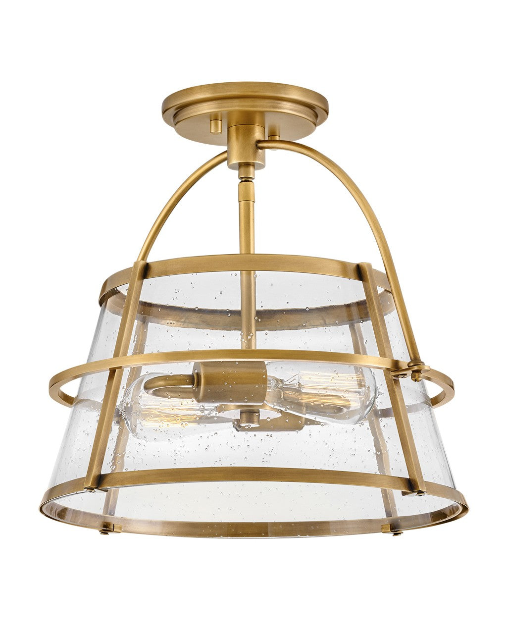 Tournon LED Semi-Flush Mount in Heritage Brass - available from The Lighting Shoppe, trusted by Canadian homeowners