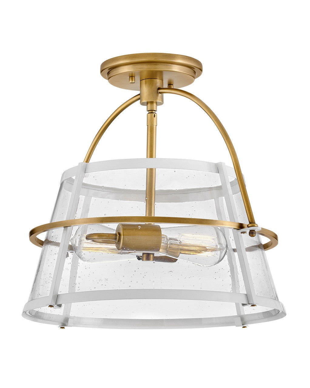 Tournon LED Semi-Flush Mount in Heritage Brass - available from The Lighting Shoppe, trusted by Canadian homeowners