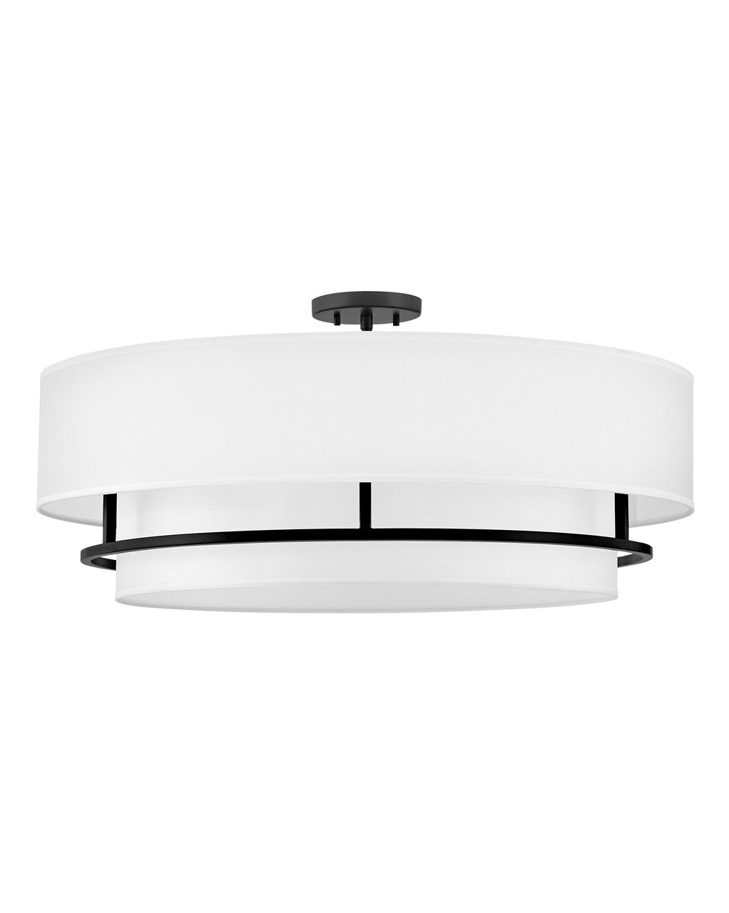 Graham LED Convertible Semi-Flush Mount in Black - available from The Lighting Shoppe, trusted by Canadian homeowners