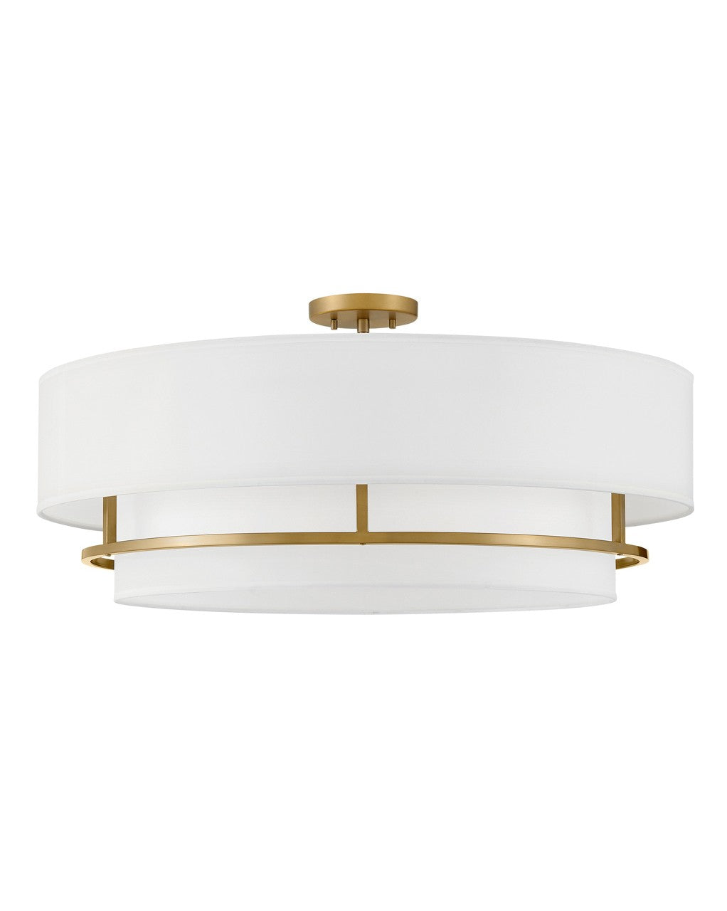 Graham LED Convertible Semi-Flush Mount in Lacquered Brass - available from The Lighting Shoppe, trusted by Canadian homeowners