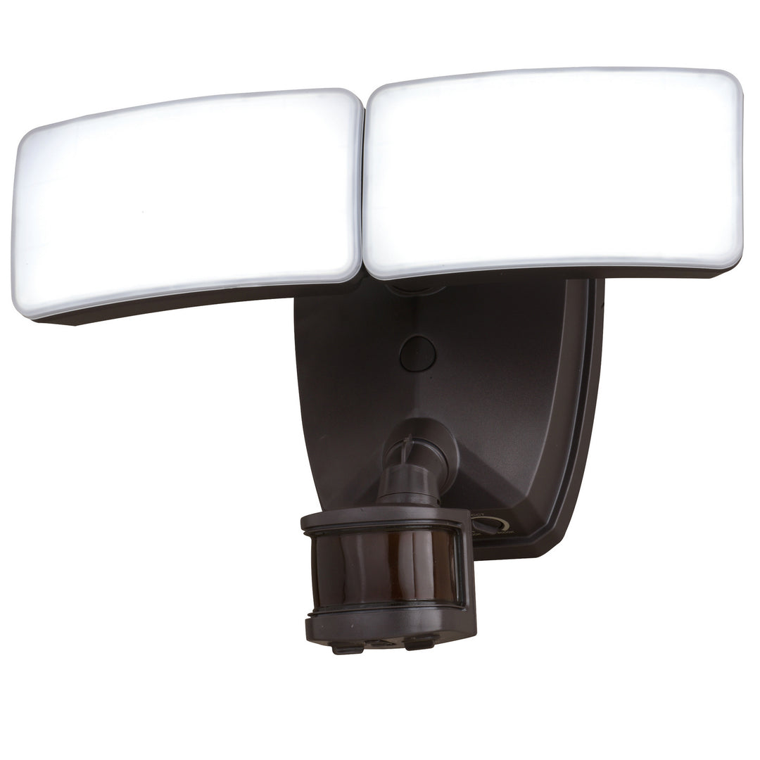 Zeta LED Outdoor Motion Sensor Security Flood Light in Bronze