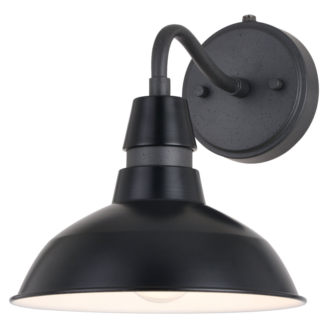 Buena Park One Light Outdoor Wal Mount in Black and Vintage Black with Matte White Inner