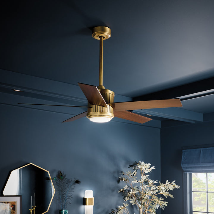 Kichler Canada - 300048NBR - 48"Ceiling Fan - Brahm - Natural Brass