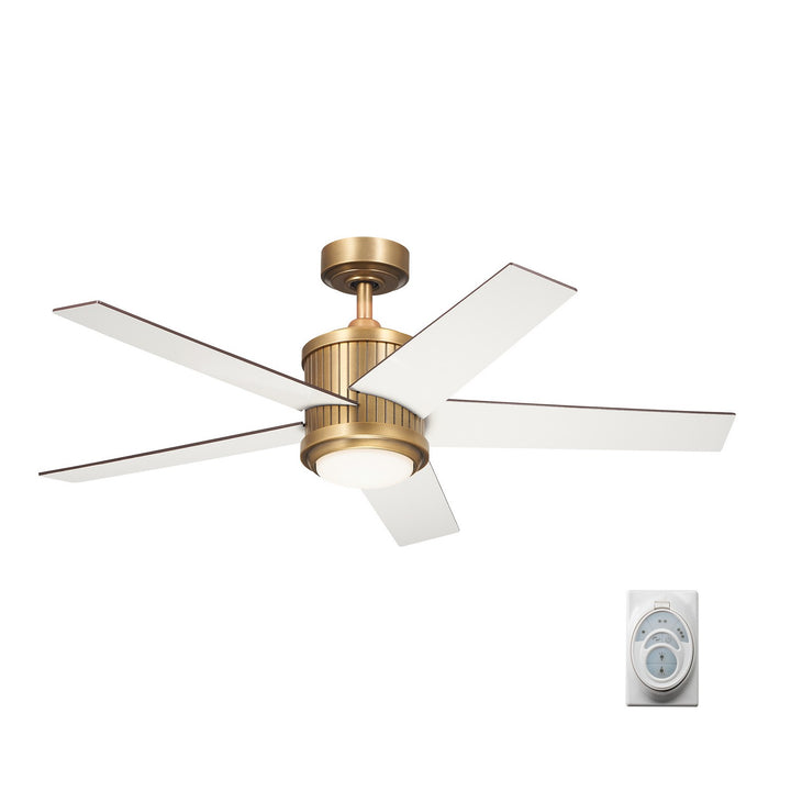 Kichler Canada - 300048NBR - 48"Ceiling Fan - Brahm - Natural Brass