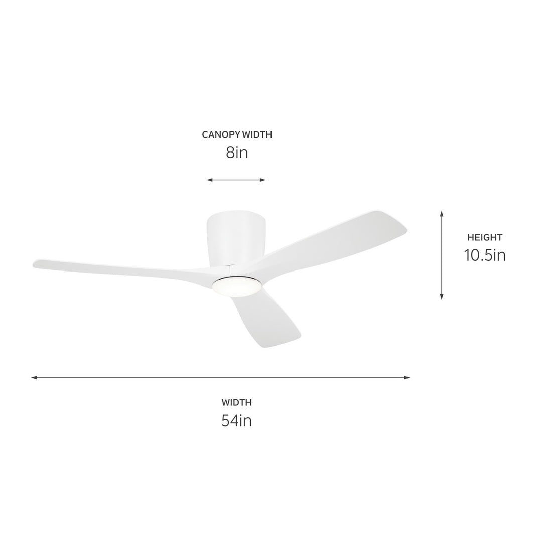 Kichler Canada - 300154MWH - 54" Ceiling Fan - Volos - Matte White