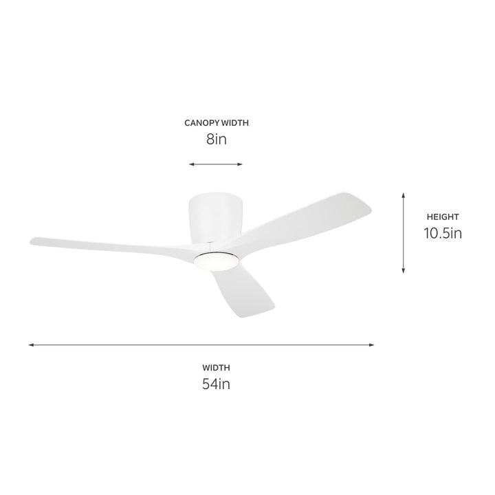 Kichler Canada - 300154MWH - 54" Ceiling Fan - Volos - Matte White