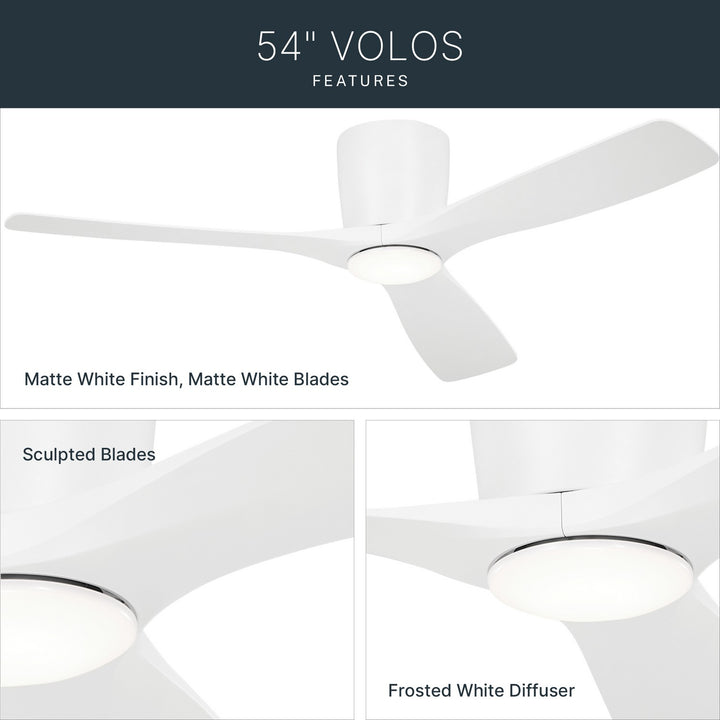 Kichler Canada - 300154MWH - 54" Ceiling Fan - Volos - Matte White