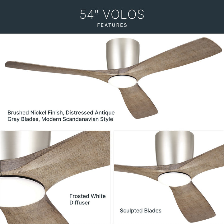 Kichler Canada - 300154NI - 54" Ceiling Fan - Volos - Brushed Nickel